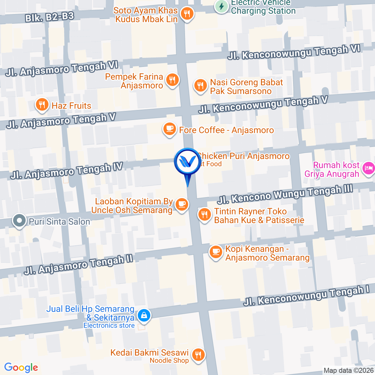 Peta Lokasi Jl. Anjasmoro Raya (Toko Sticker Sentral), Semarang