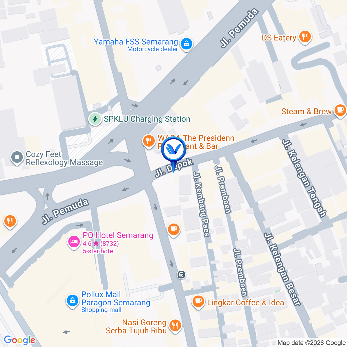 Peta Lokasi Jl. Pemuda (Toko Diana Jam 1), Semarang
