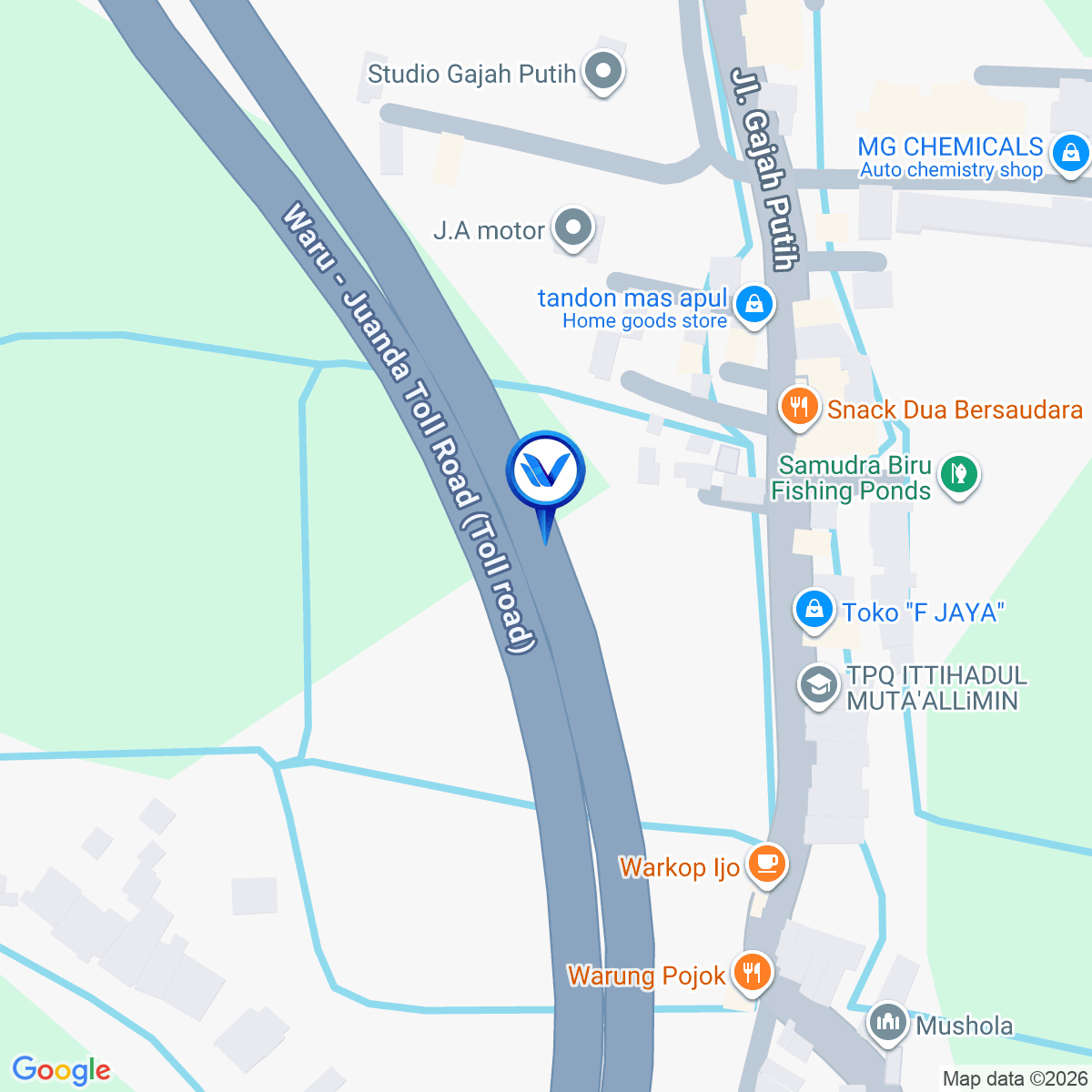 Peta Lokasi Jl. Tol Waru - Juanda, Sidoarjo