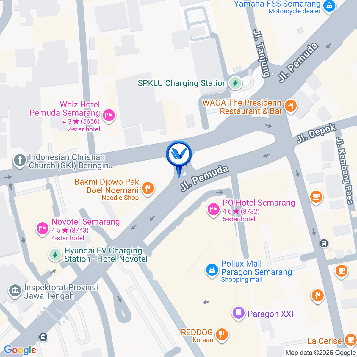 Peta Lokasi Taman Piere Tendean - Jl. Pemuda Semarang, Semarang