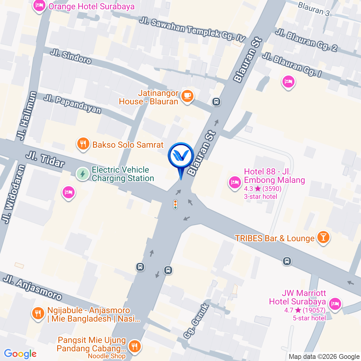 Peta Lokasi Jl. Embong Malang, Surabaya