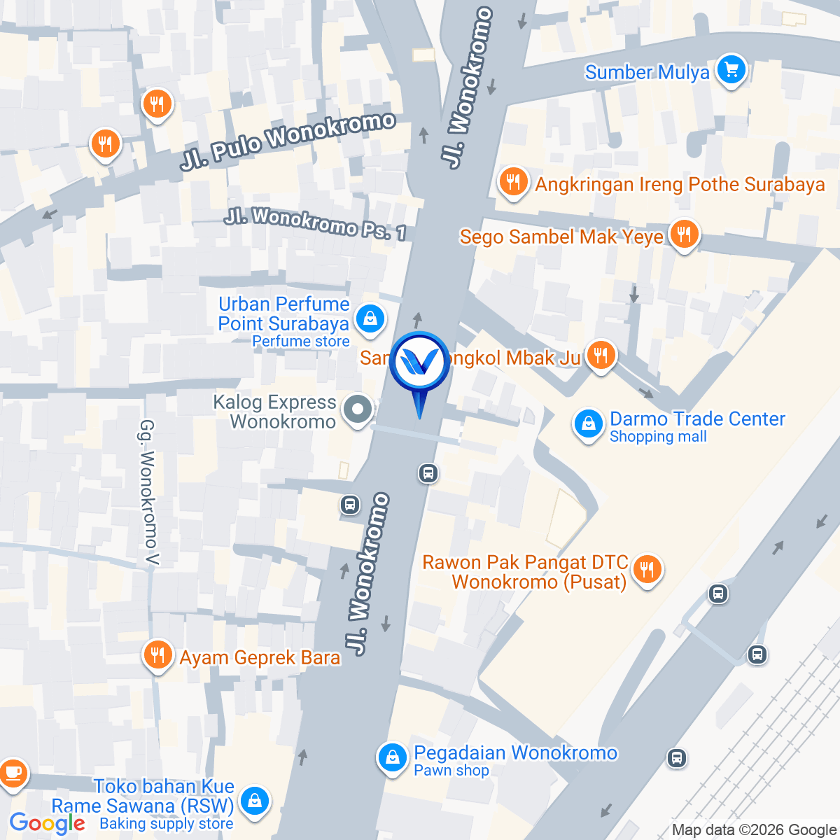 Peta Lokasi Jl. Wonokromo (Depan DTC), Surabaya
