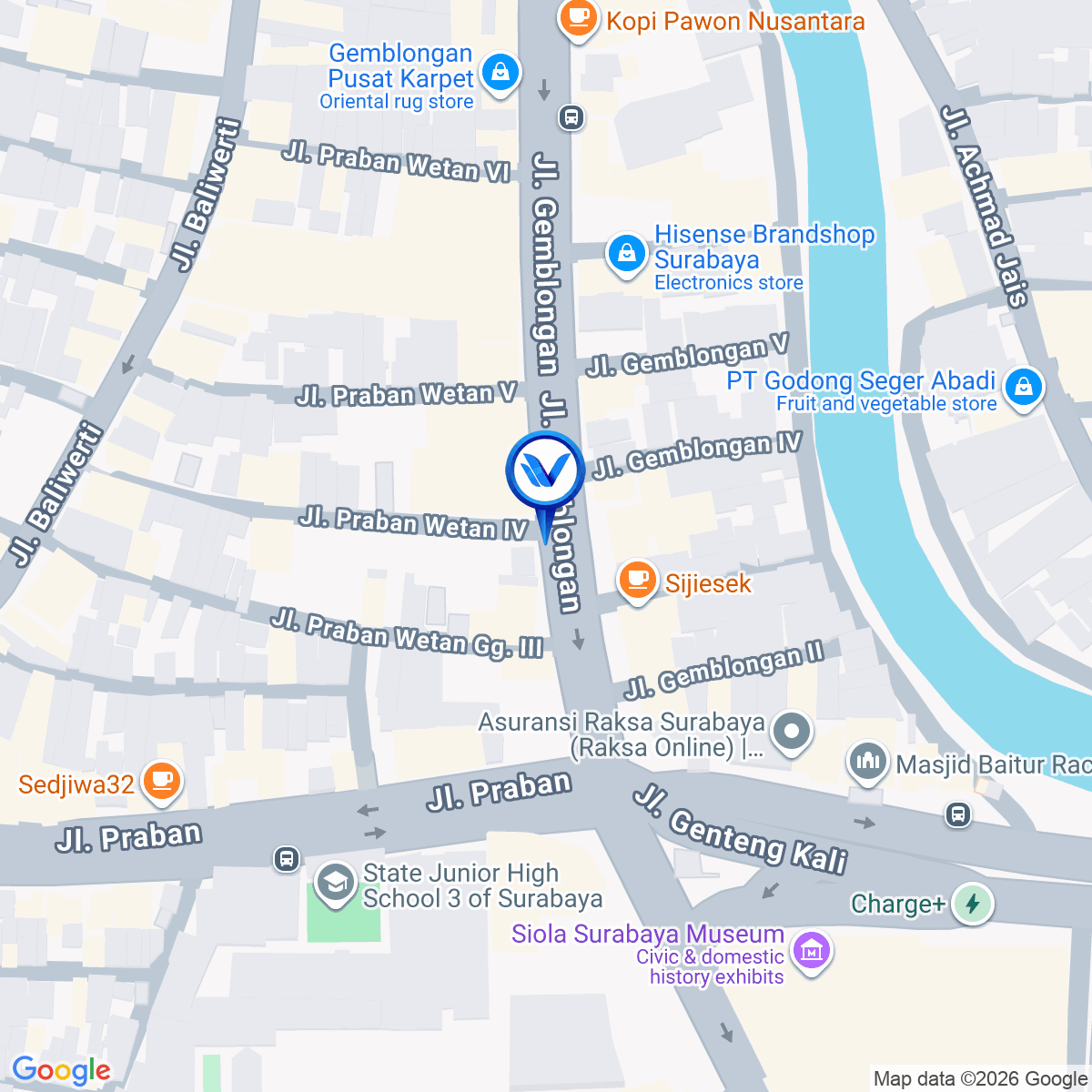 Peta Lokasi Jl. Tunjungan 8/TEC, Surabaya