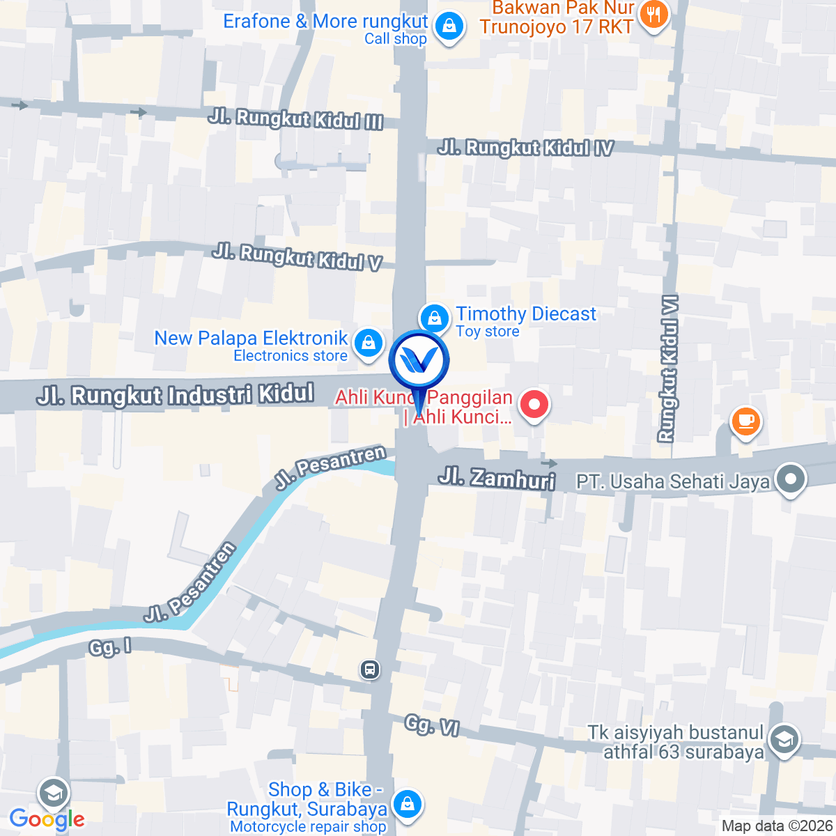 Peta Lokasi Jl. Kalirungkut SIER, Surabaya