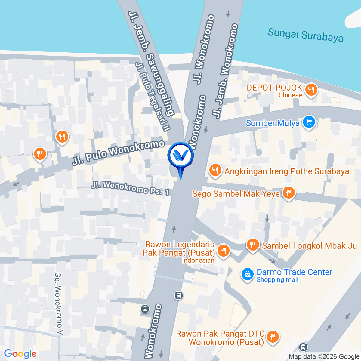 Peta Lokasi Jl. Wonokromo (Depan DTC), Surabaya