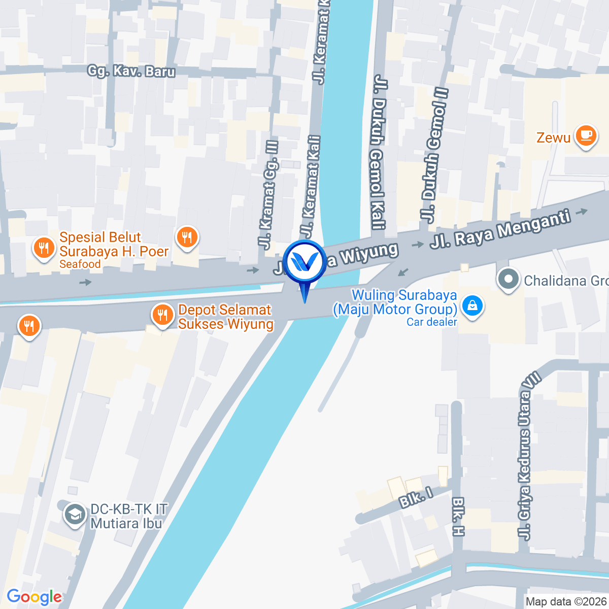 Peta Lokasi Jl. Raya Wiyung (Akses Menuju Giant Wiyung), Surabaya