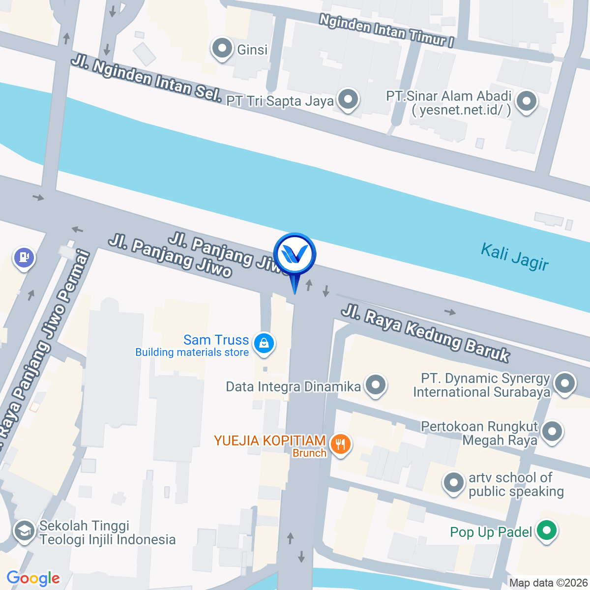 Peta Lokasi Jl. Kalirungkut, Surabaya