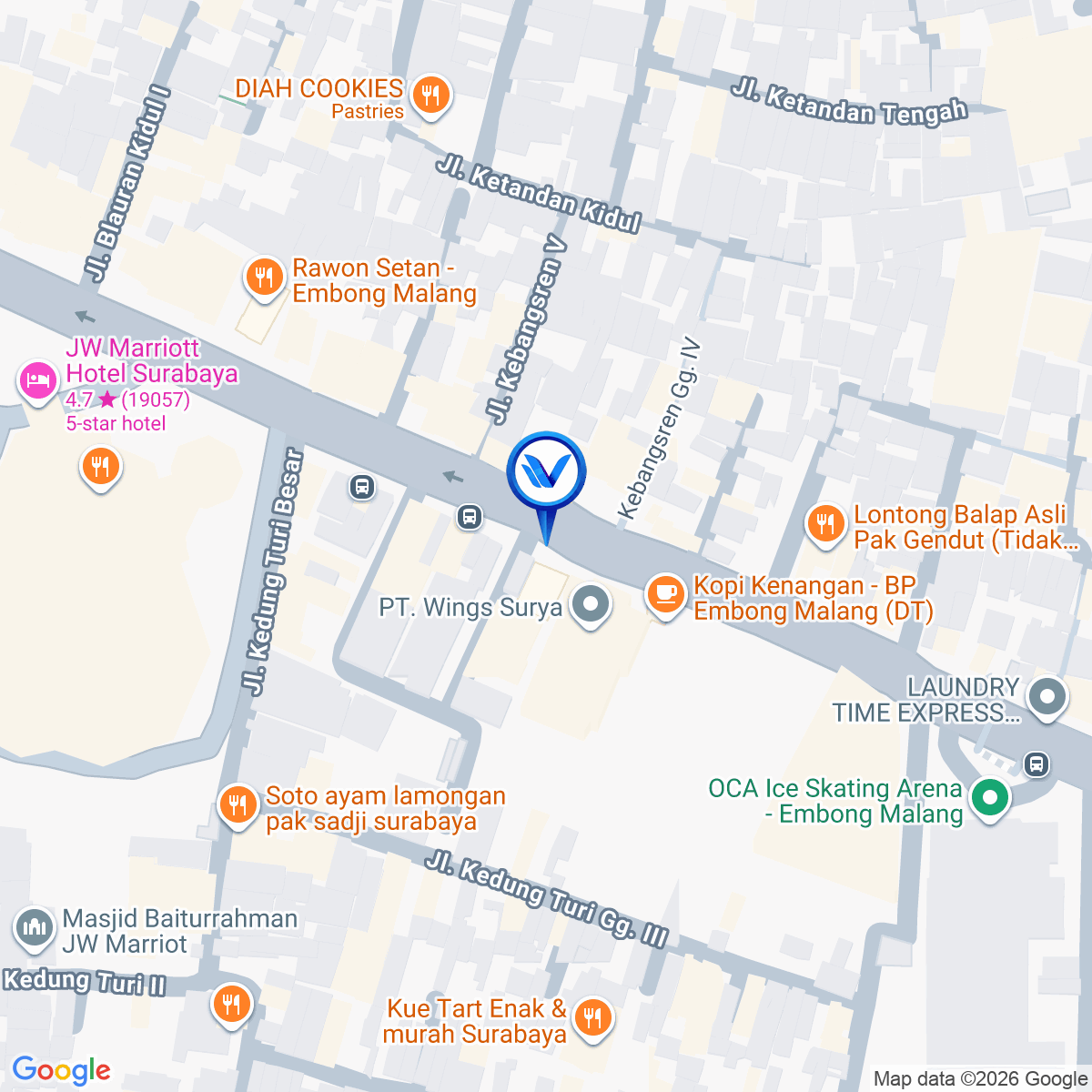 Peta Lokasi Jl. Embong Malang, Surabaya