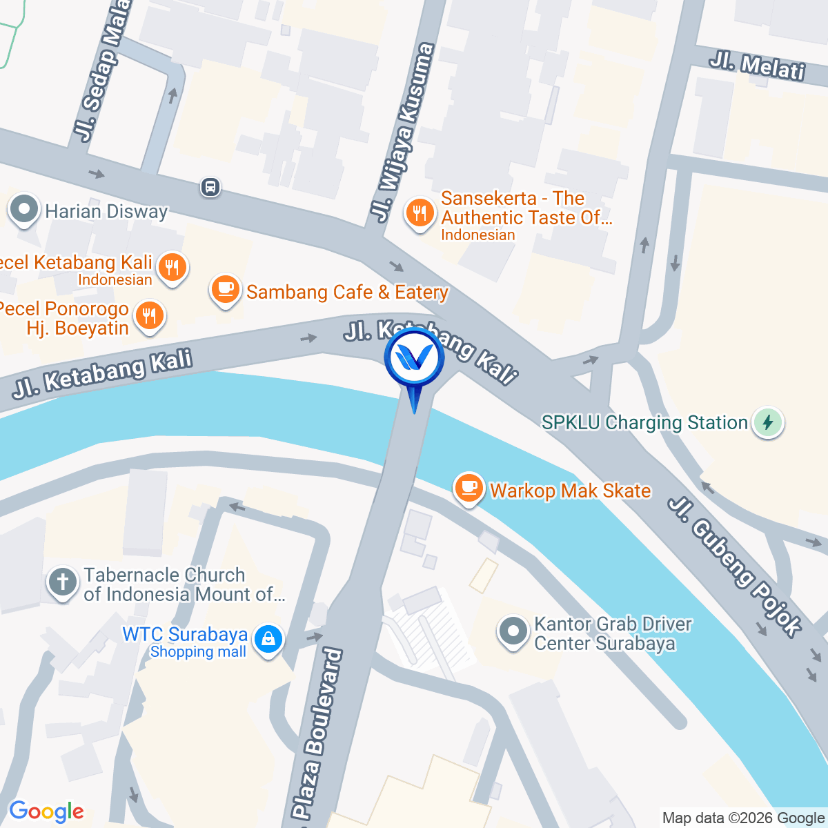 Peta Lokasi Jl. Plaza Boulevard WTC, Surabaya