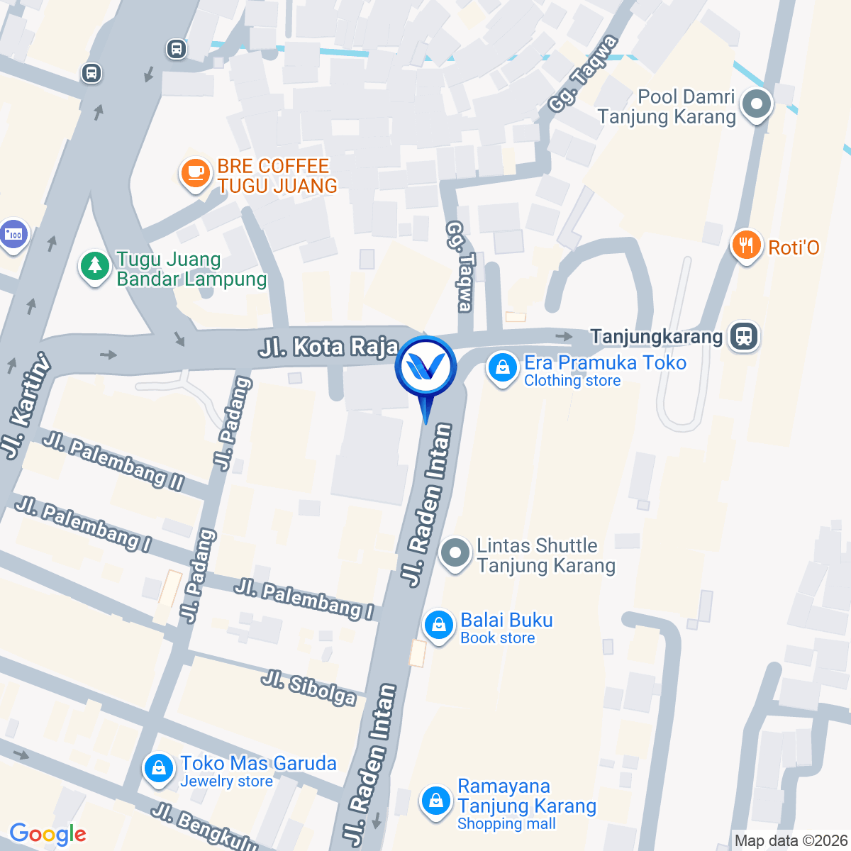 Peta Lokasi JL. RADEN INTAN DEPAN RAMAYANA DEPT STORE / PASAR TENGAH, BANDAR LAMPUNG