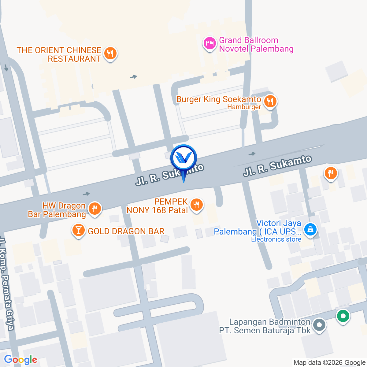 Peta Lokasi JL. R SUKAMTO (DEPAN PEMPEK NONI), PALEMBANG