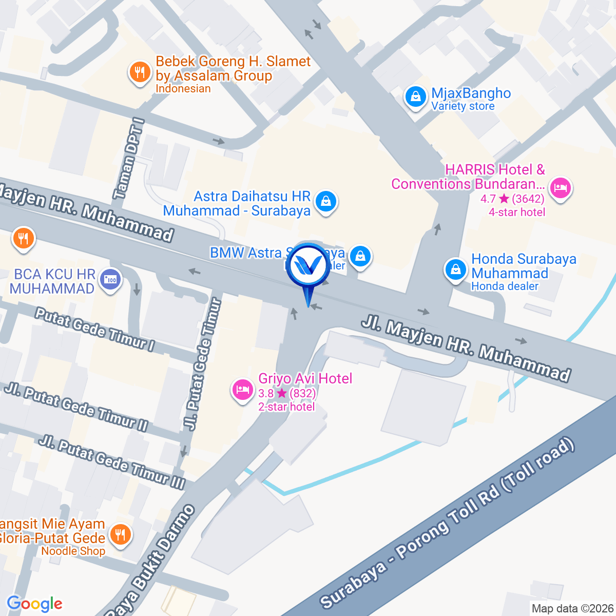 Peta Lokasi Jl. Mayjen HR. Muhammadc1-75 (Putat Gede), Surabaya