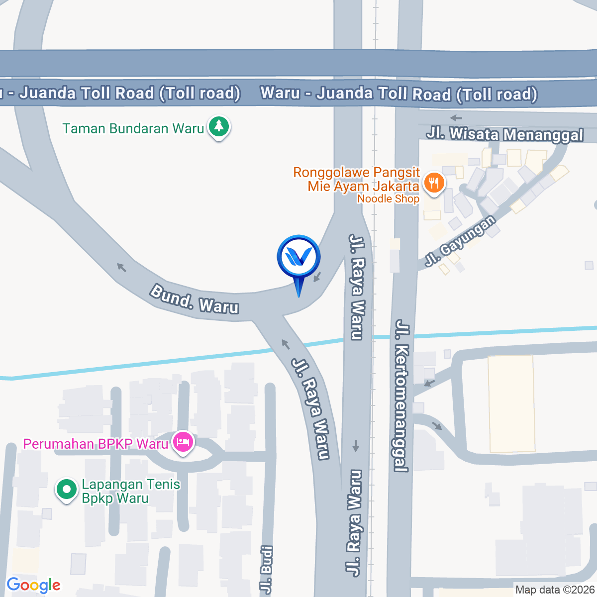 Peta Lokasi Jl. Ahmad Yani - Bundaran Waru (Gate masuk kota Sidoarjo), Surabaya