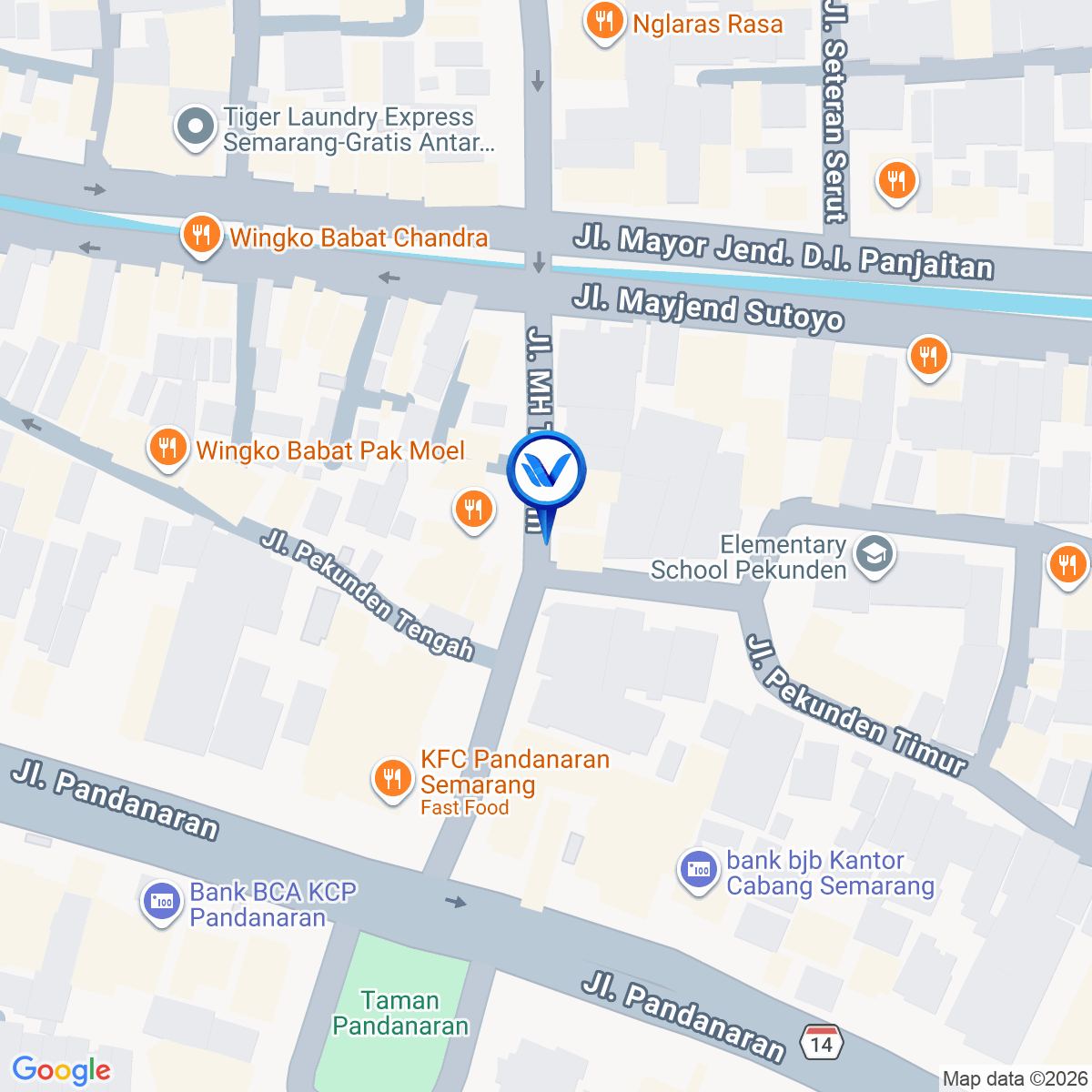 Peta Lokasi Jl. Thamrin Samping Pekunden, Semarang
