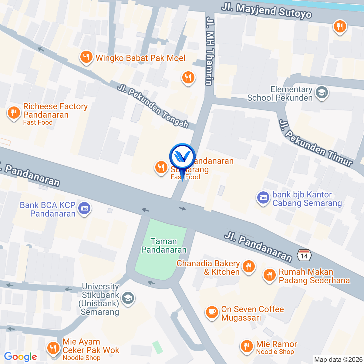 Peta Lokasi Jl. MH. THAMRIN (Luna Hijab), SEMARANG
