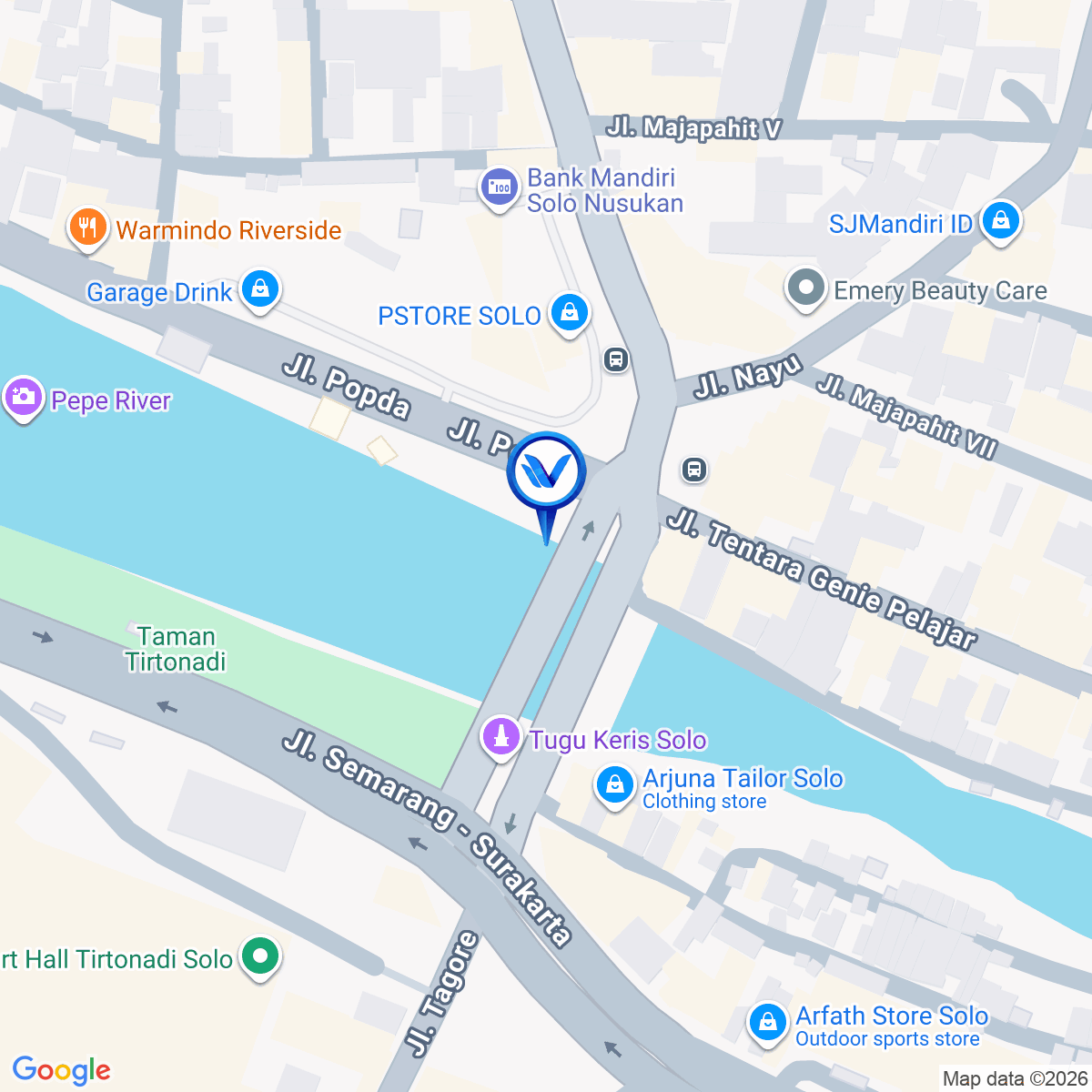 Peta Lokasi Jl. P. Tendean Tugu Keris depan Terminal Tirtonadi, Solo