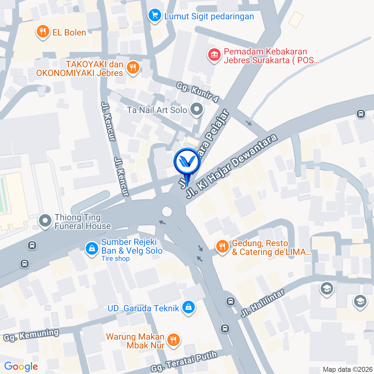 Peta Lokasi JL. TENTARA PELAJAR (PEREMPATAN CEMBENGAN), SOLO