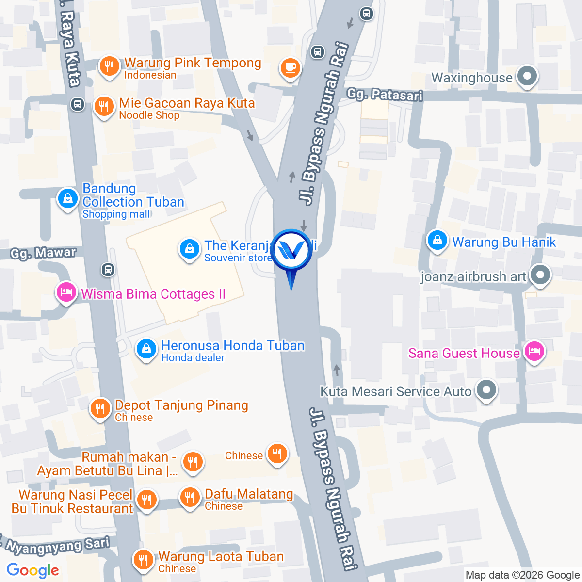 Peta Lokasi Jl. By Pass NR - (Kendedes) Arah DPS, Bali