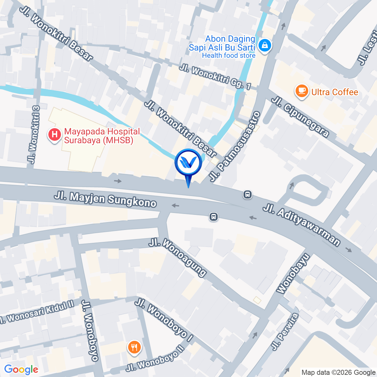 Peta Lokasi Jl. Mayjend Sungkono 4 (Akses SUTOS), Surabaya