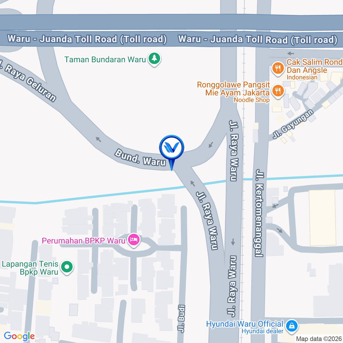 Peta Lokasi JL. Kedungrejo Barat - Waru Sidoarjo, Surabaya