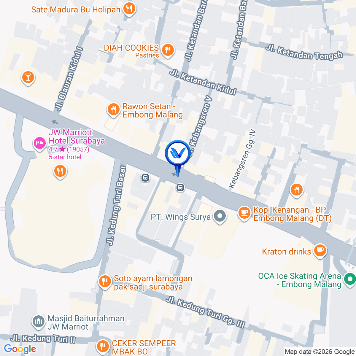 Peta Lokasi Jl. Embong Malang 73G, Surabaya
