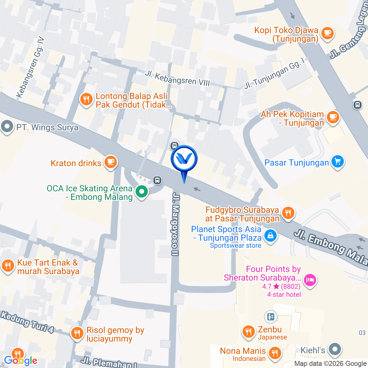 Peta Lokasi Jl. Embong Malang (Depan Tunjungan Plaza 5 - 6), Surabaya