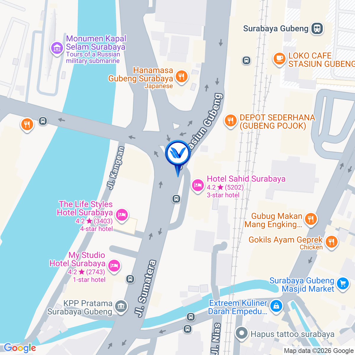 Peta Lokasi Jl. Sumatra (Hotel Said), Surabaya