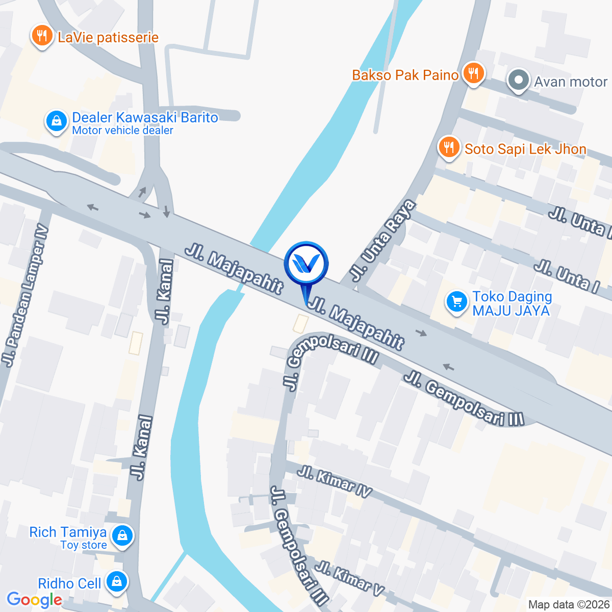 Peta Lokasi Jl Majapahit (Depan rumah Pompa BKT), Semarang