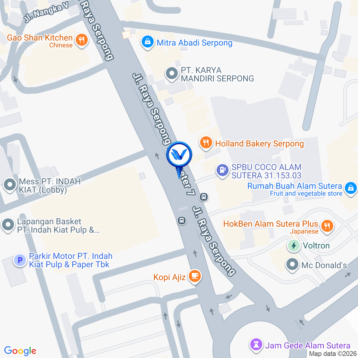 Peta Lokasi Jl. Raya Serpong (Samping Holland Bakery), Tangerang Selatan