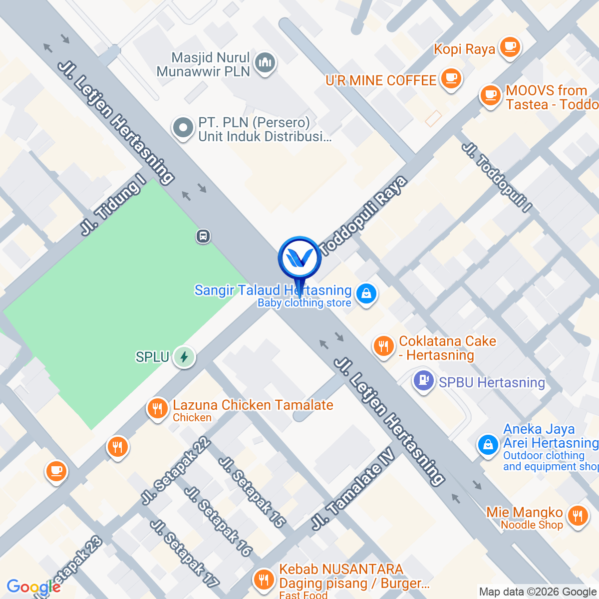 Peta Lokasi Jl. Letjen Hertasning, Makassar