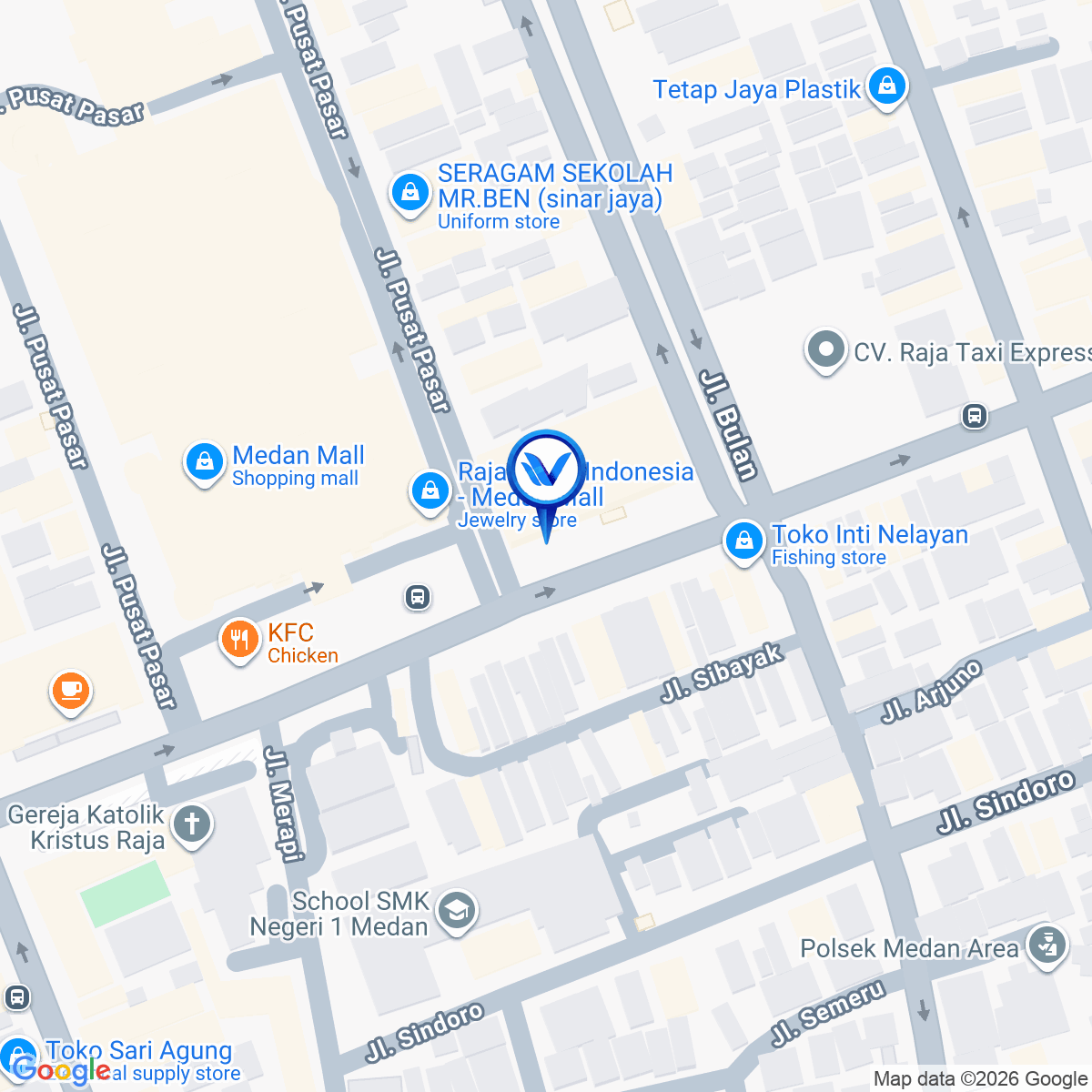 Peta Lokasi JL. MT. HARYONO (ATAS) GEDUNG OLYMPIA PLAZA, MEDAN