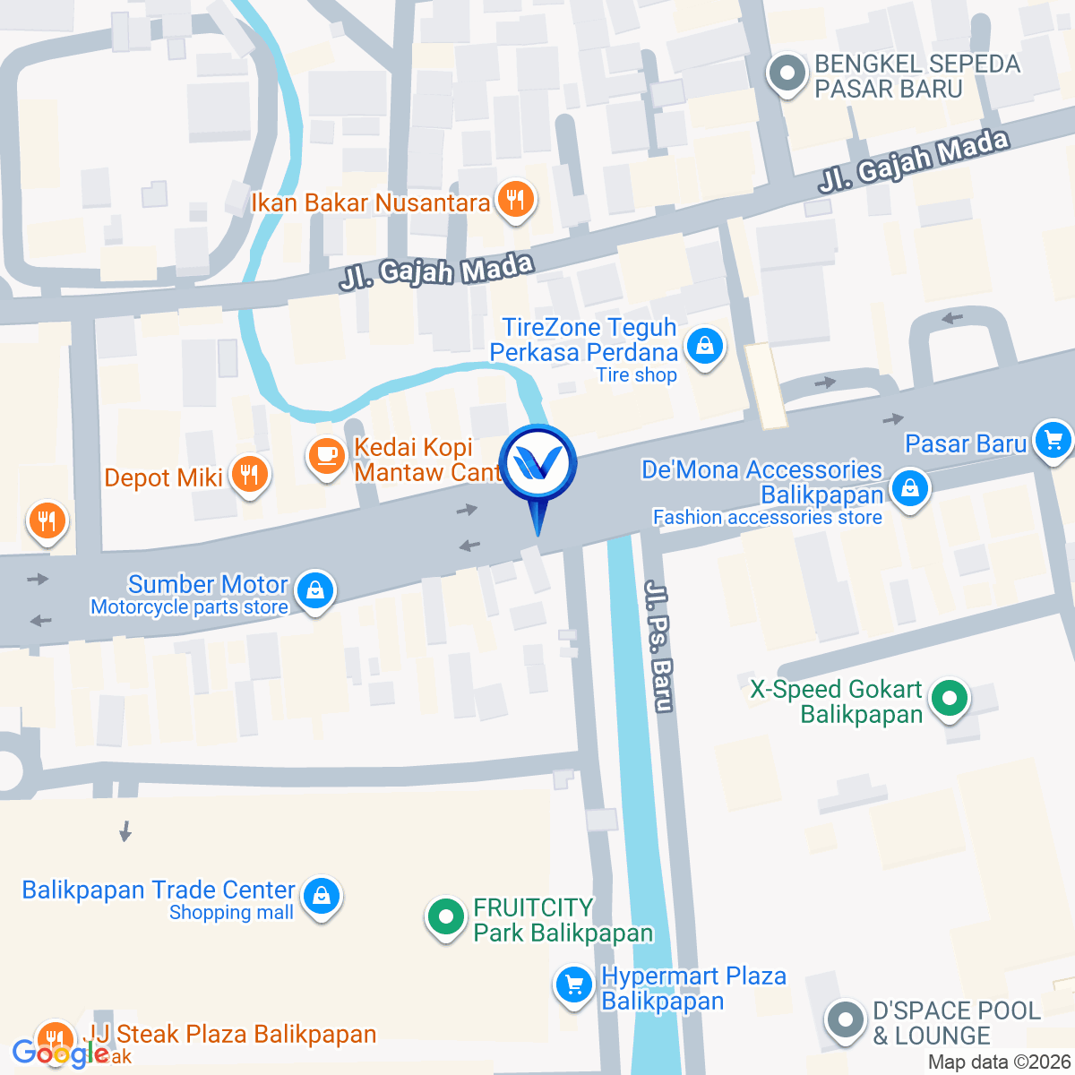 Peta Lokasi Jl. Jendral Sudirman, Balikpapan