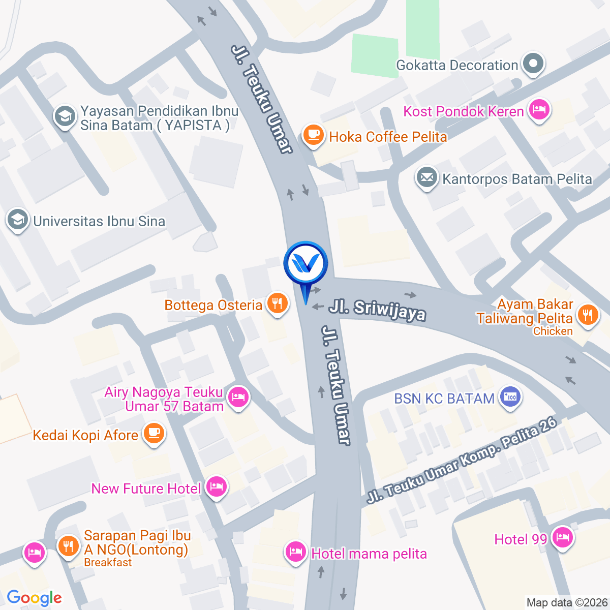 Peta Lokasi JL. SRIWIJAYA, SIMPANG PELITA TELKOM, Batam