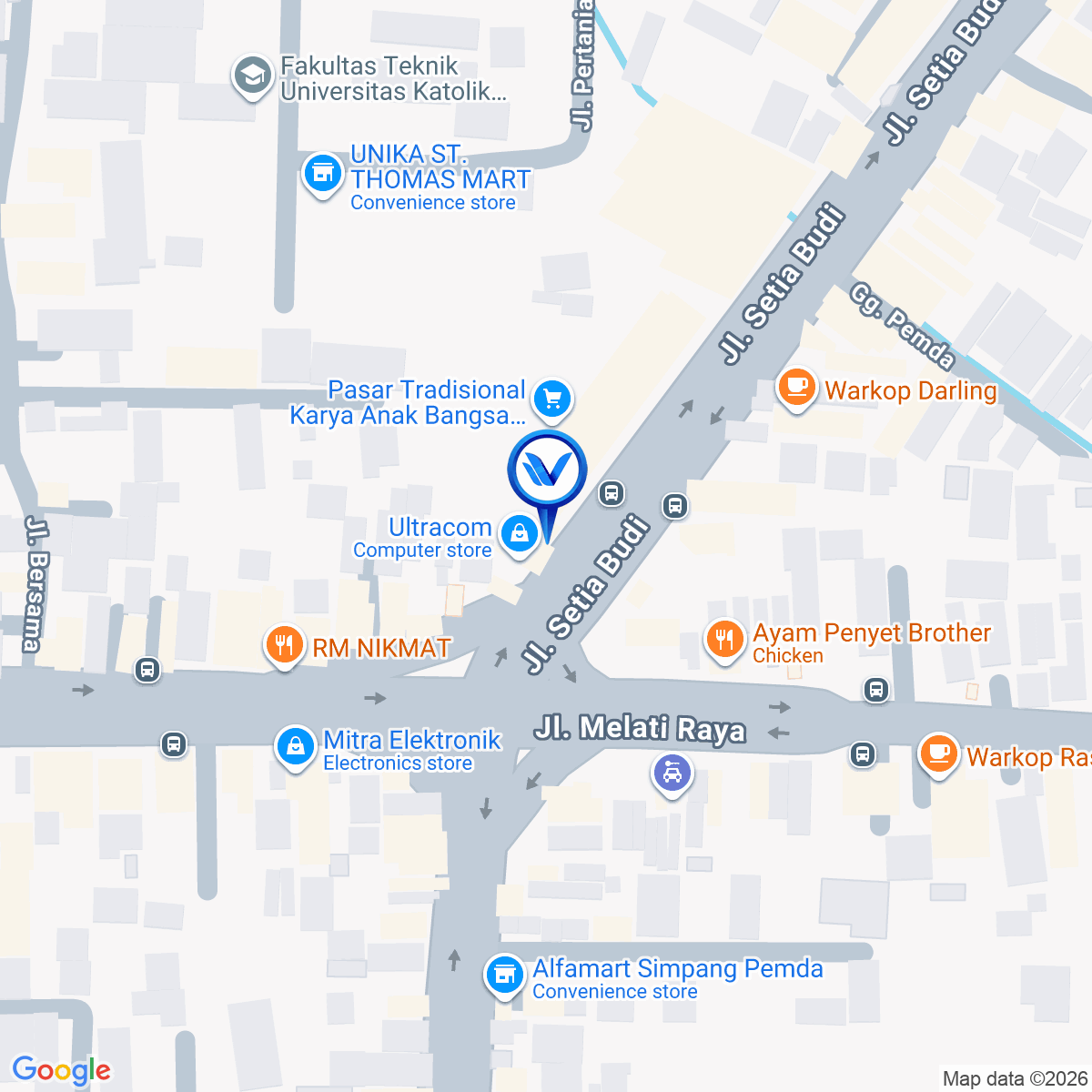 Peta Lokasi JL. SETIA BUDI SP. JL. FLAMBOYAN RAYA, MEDAN