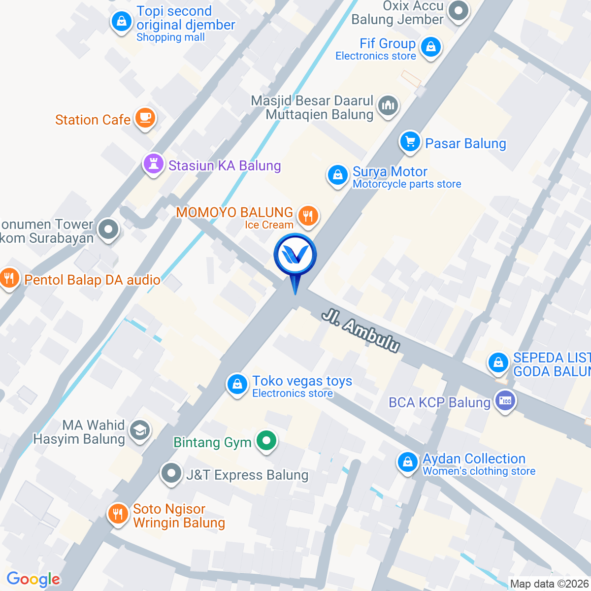 Peta Lokasi Jl. Raya Rambipuji, Jember