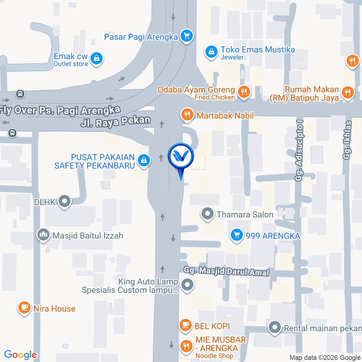 Peta Lokasi Jl. Soekarno Hatta Simp. Adi Sucipto, Pekanbaru