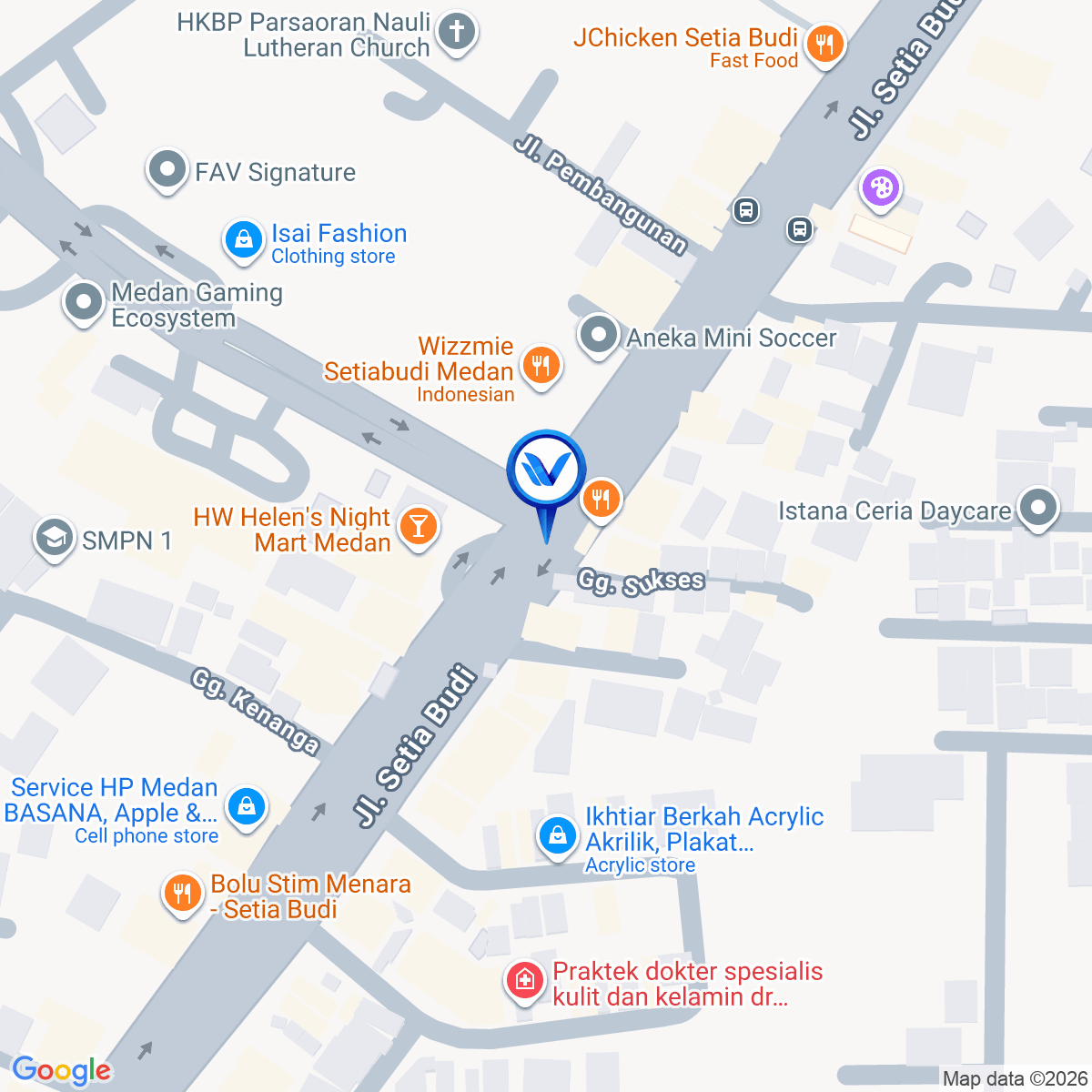Peta Lokasi Jl. Setia Budi Simp. Komplek Tasbih, Medan