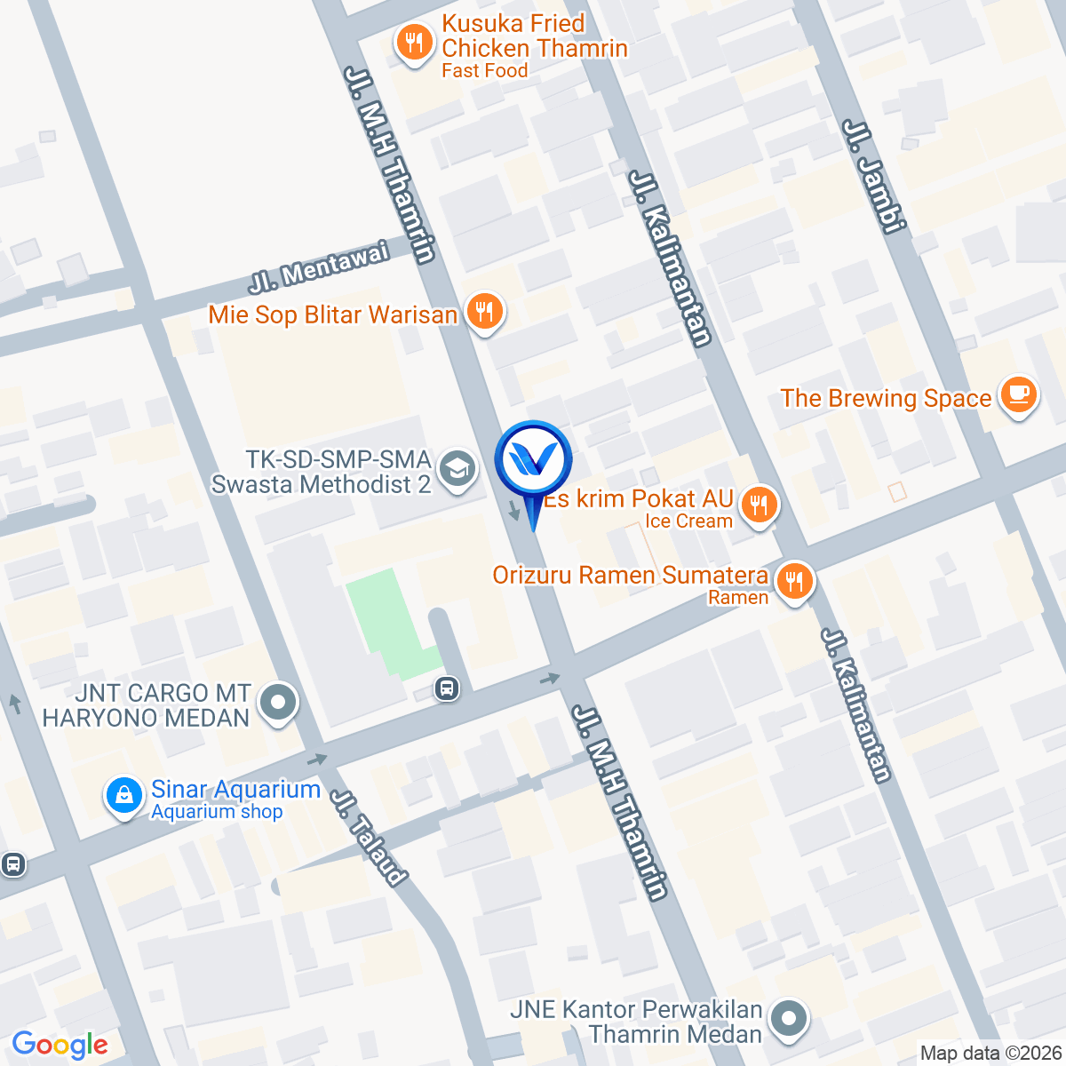 Peta Lokasi Jl. Thamrin Foodcourt, Medan