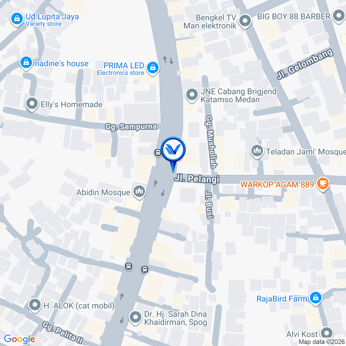 Peta Lokasi Jl. Brigjend Katamso Simp. Pelangi (Arah Suzuya), Medan