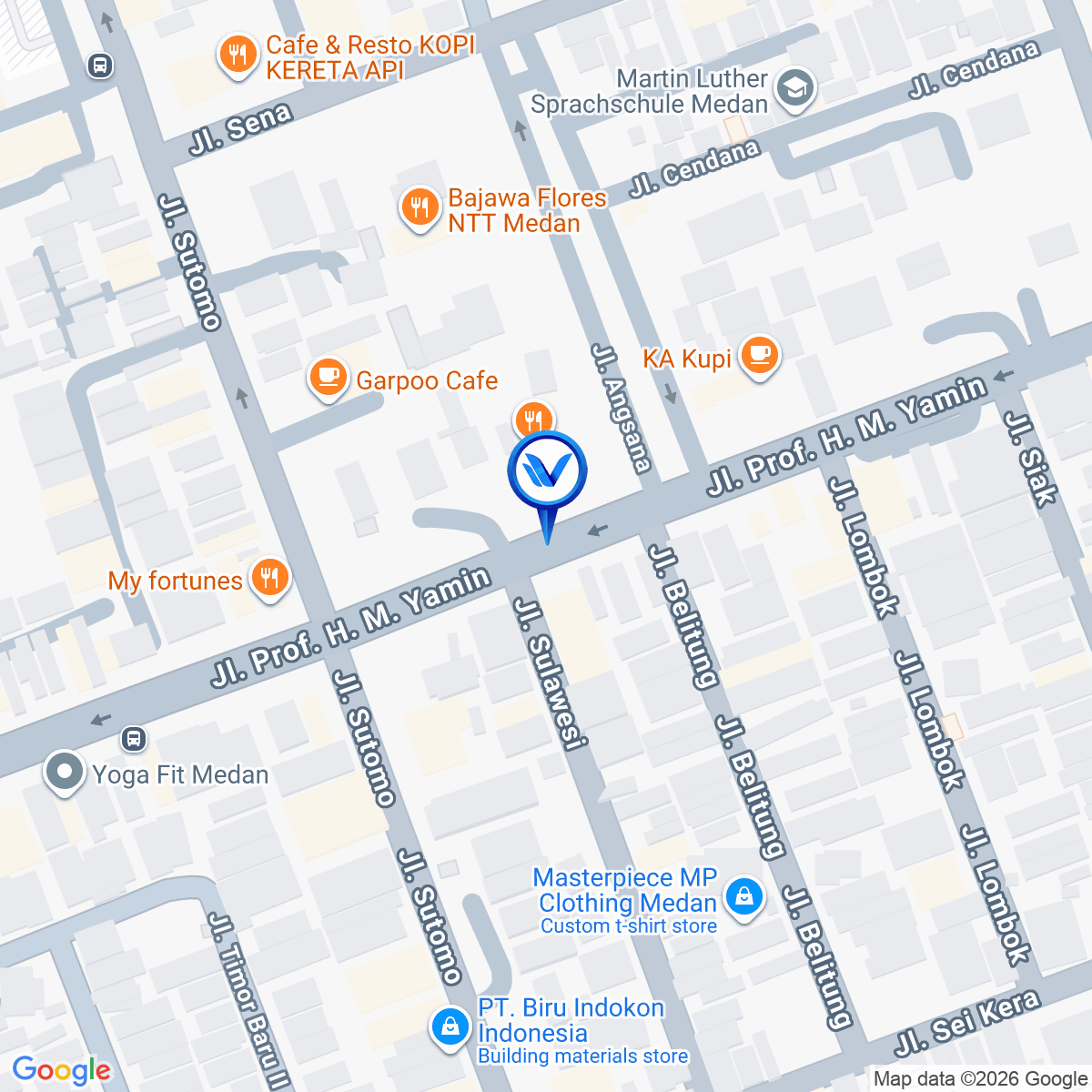 Peta Lokasi Jl. H.M Yamin Simp. Angsana, Medan