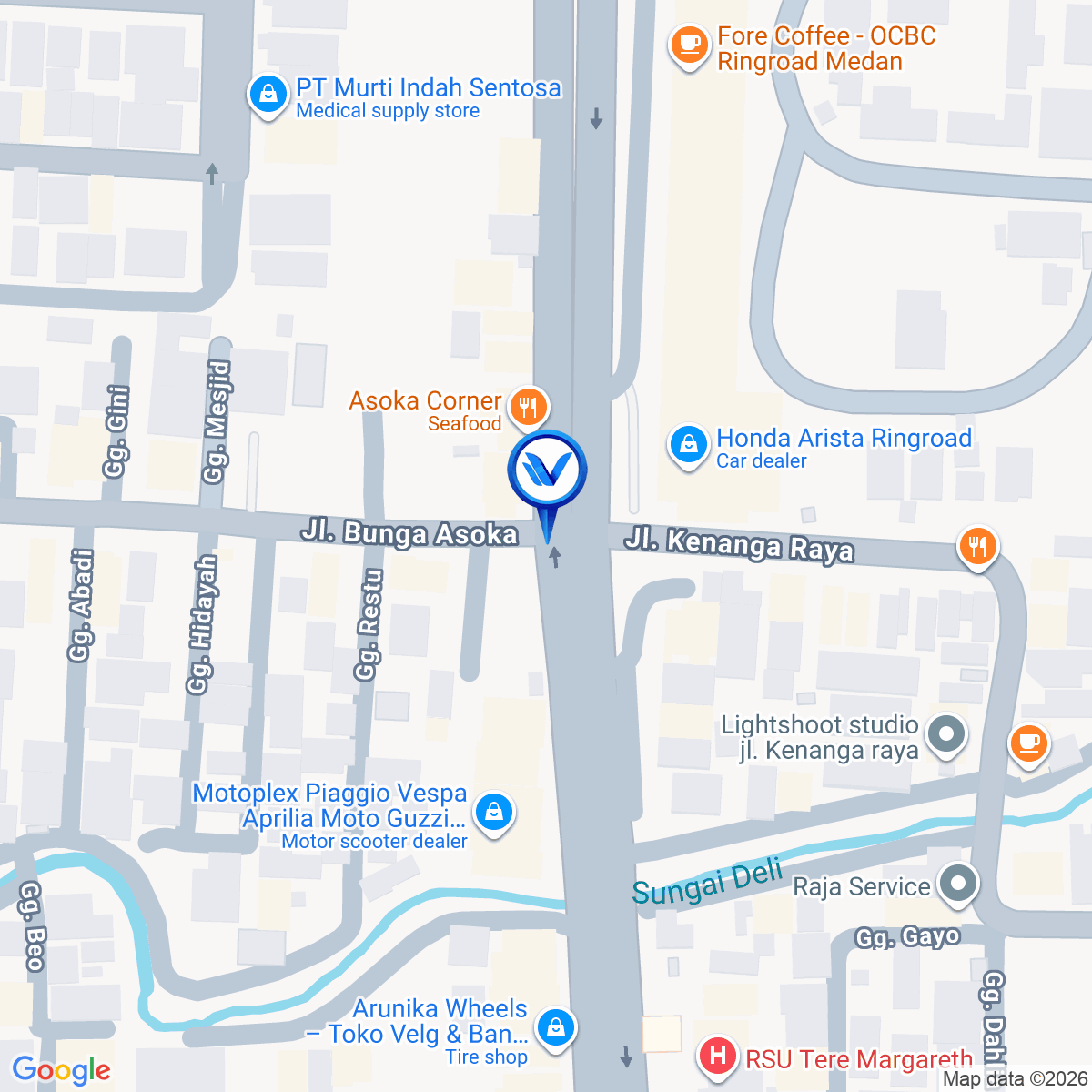 Peta Lokasi Jl. Ringroad Simp. Jl. Bunga Asoka, Medan