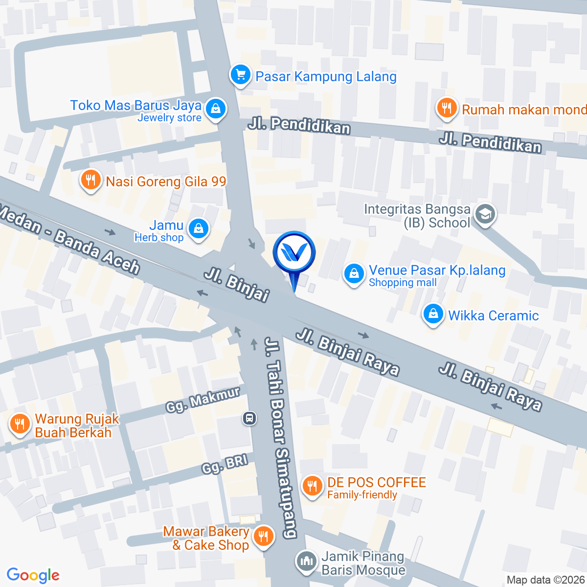 Peta Lokasi Jl. Gatot Subroto (Simp. Pinang Baris), Medan