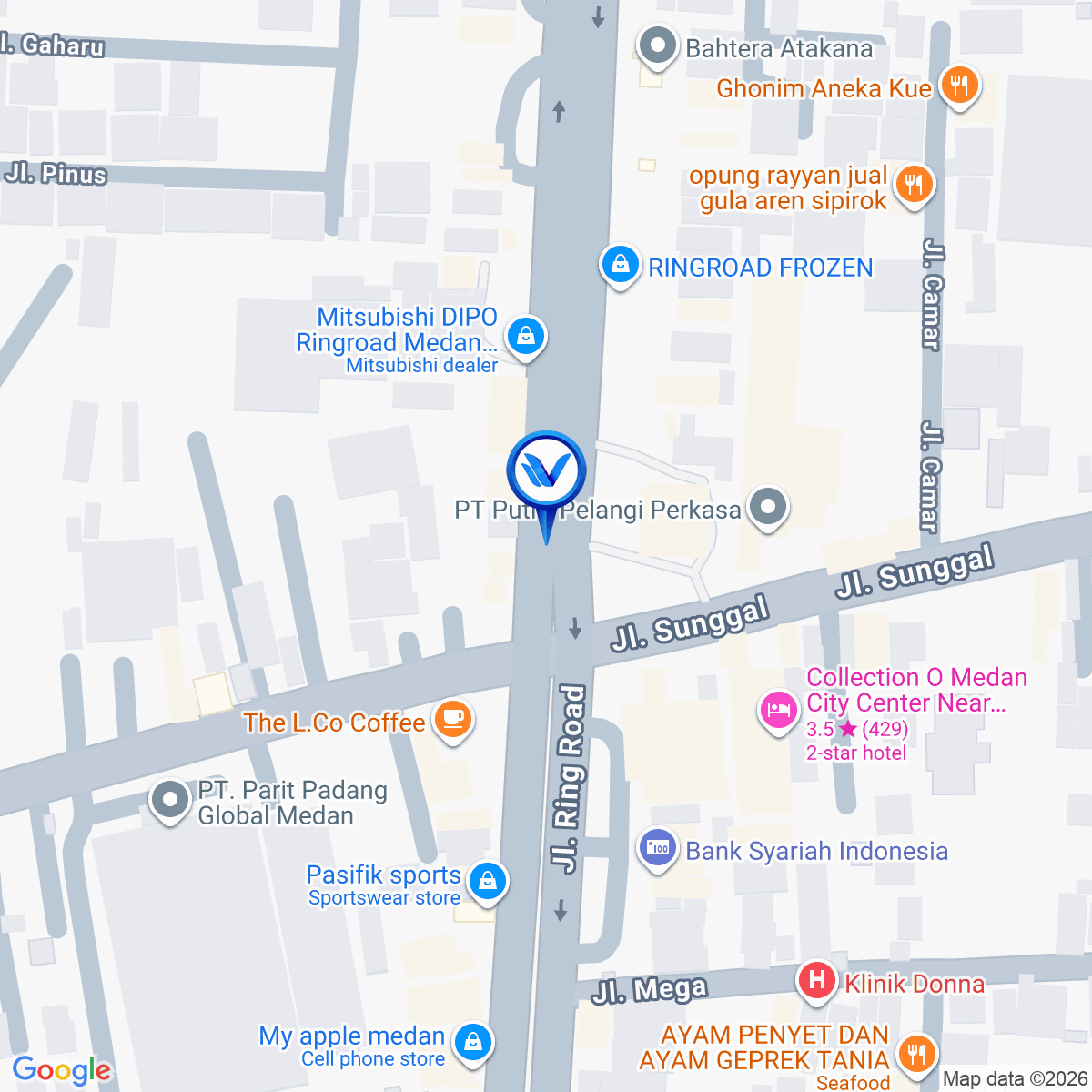 Peta Lokasi Jl. Ringroad (Simpang Sunggal), Medan