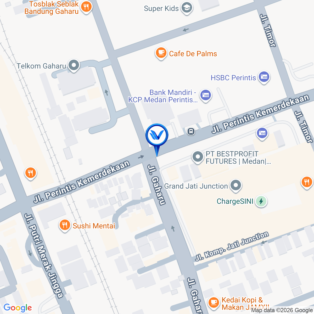 Peta Lokasi Jl. Perintis Kemerdekaan (Sp. Gaharu Mall & Condo Grand Jati Junction), Medan