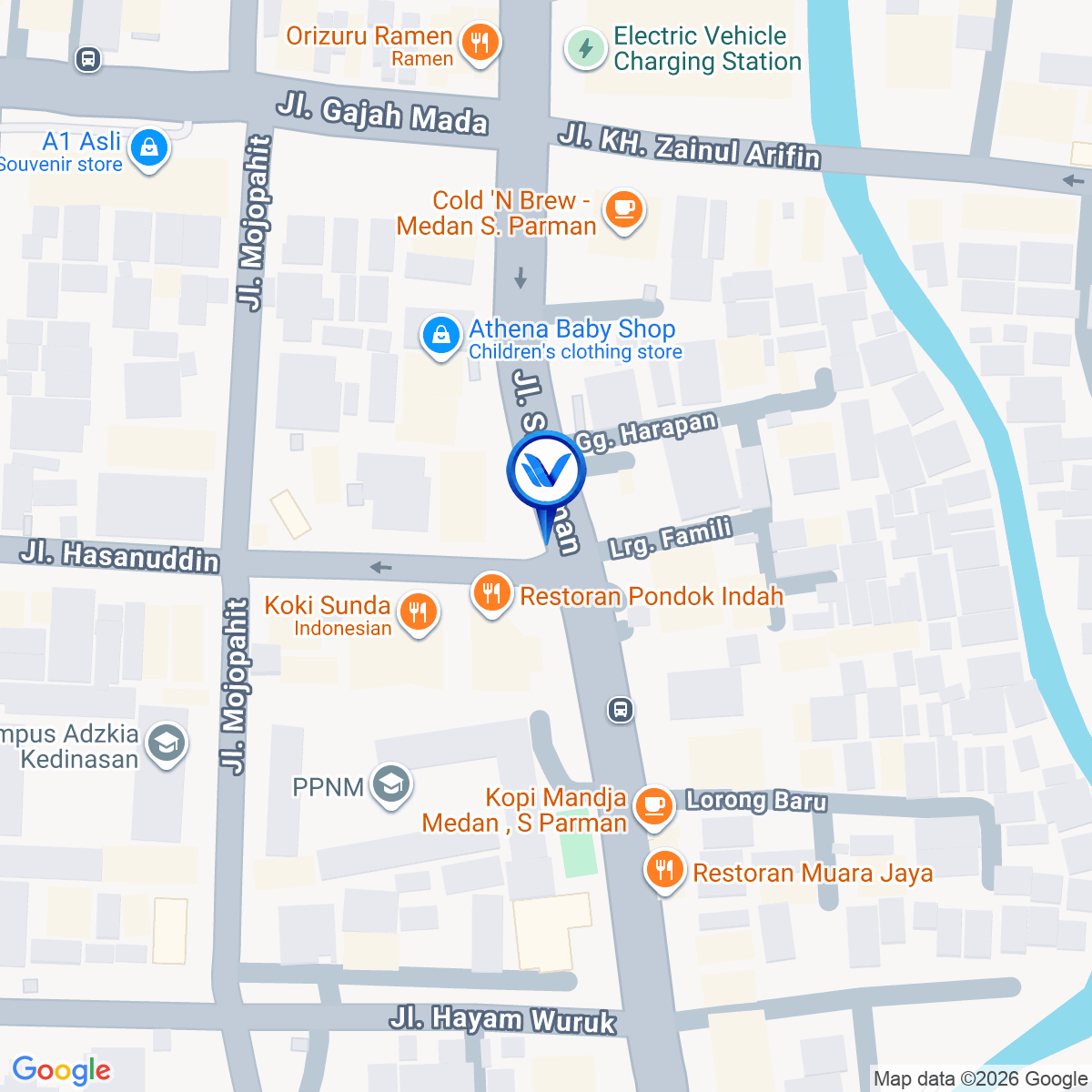 Peta Lokasi Jl. S. Parman Simp. Jl. Hasanuddin, Medan