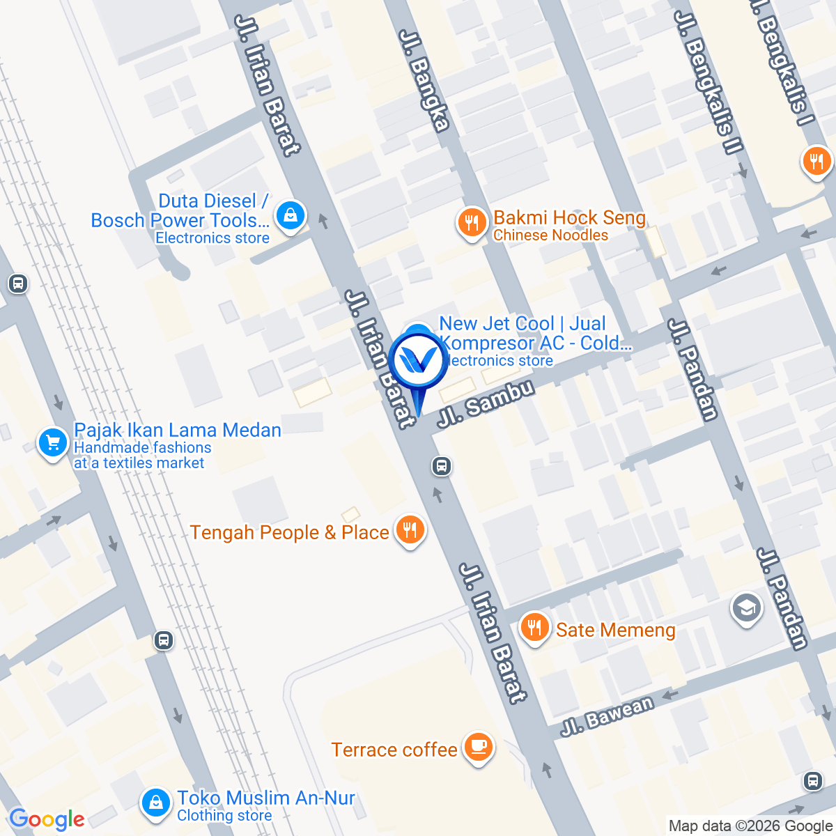 Peta Lokasi Jl. Irian Barat, Medan