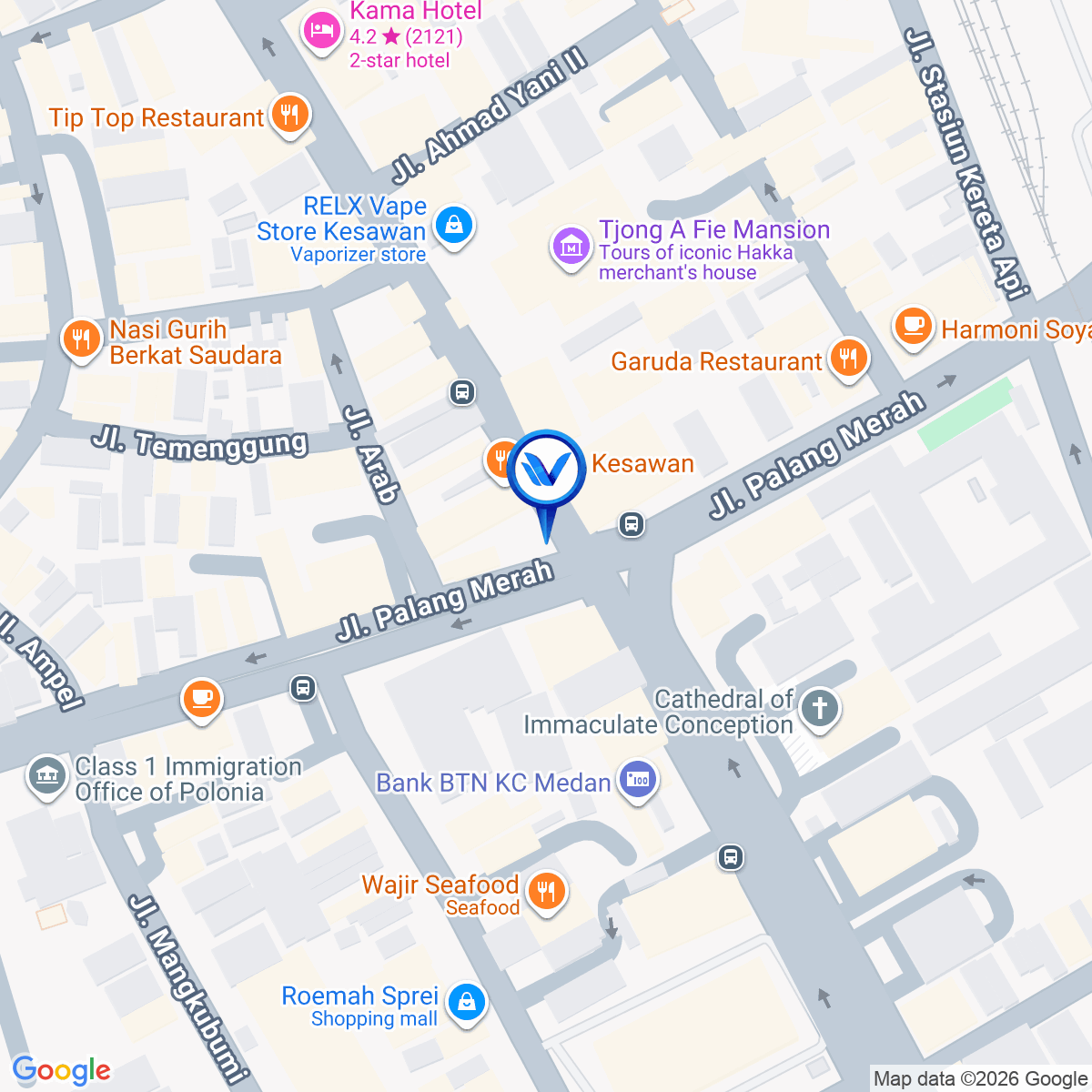 Peta Lokasi Jl. Pemuda Simp. Palang Merah (Sweethome), Medan
