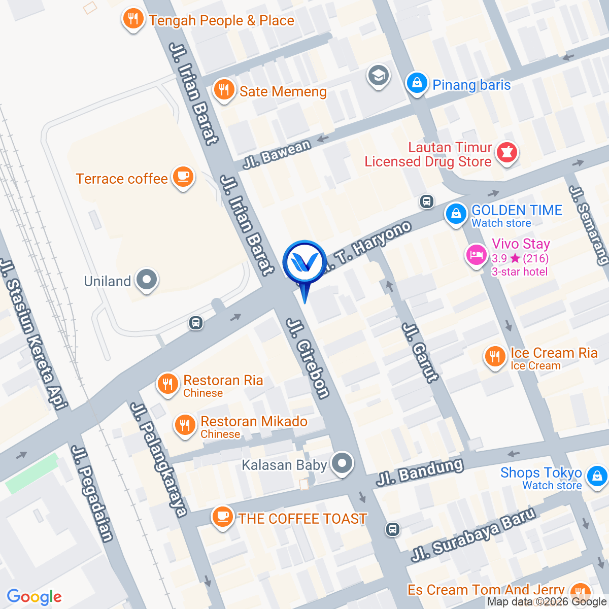 Peta Lokasi Jl. MT. Haryono (Simp. Jl. Cirebon), Medan