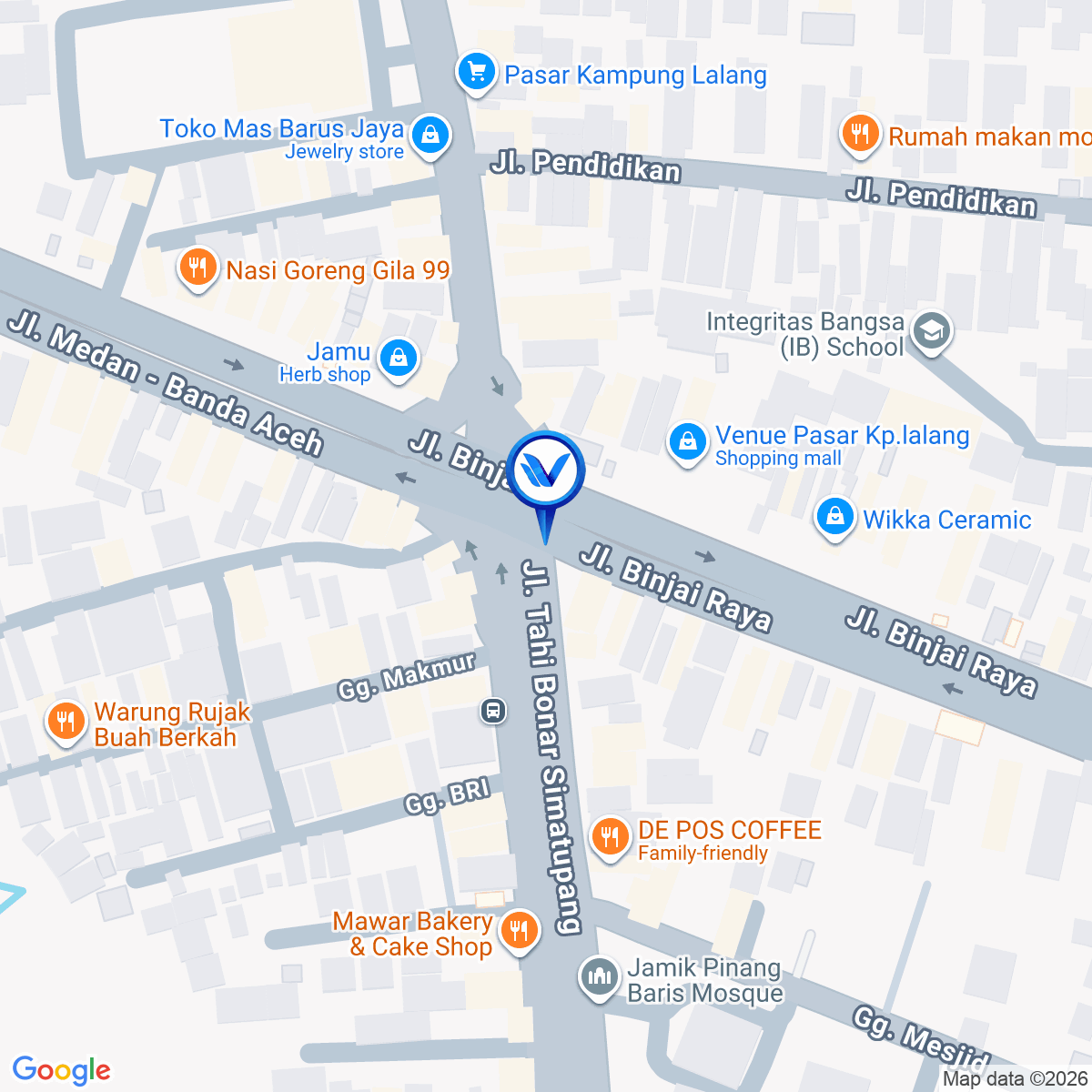 Peta Lokasi Jl. Gatot Subroto (Simp. TB. Simatupang), Medan