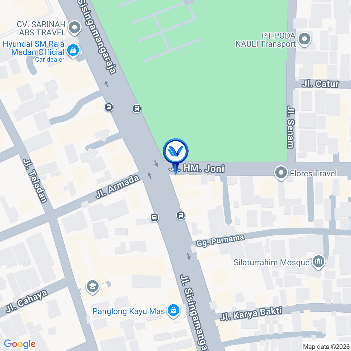 Peta Lokasi Jl. SM. Raja Simp. Jl. HM. Joni, Medan